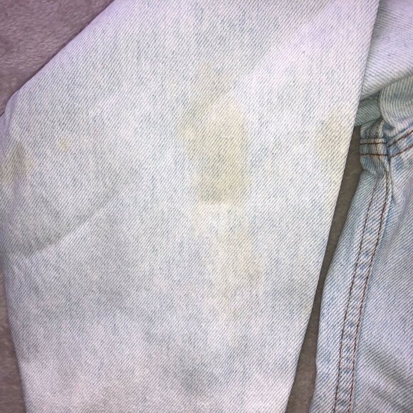 Levis Men's Jeans Jacket Large Vintage Made in the USA Light Wash - Picture 4 of 16